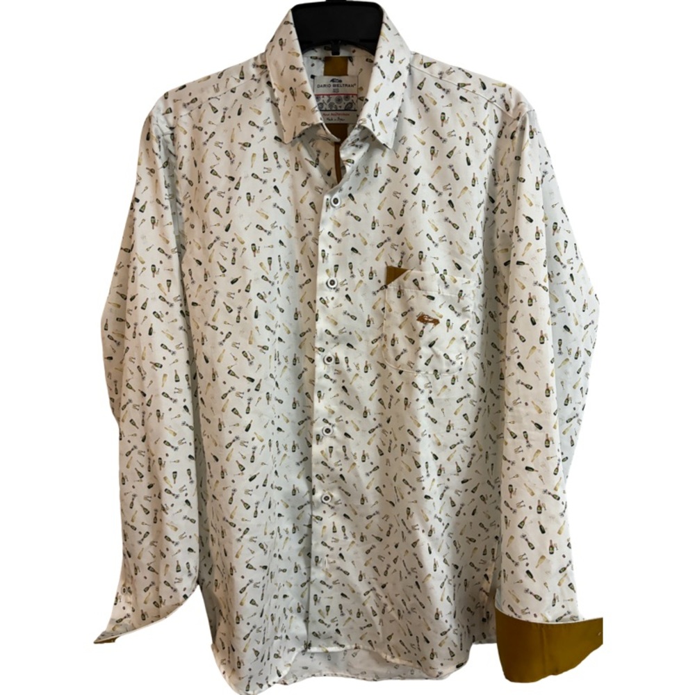 Dario Beltran 100% Cotton Champagne Celebration Shirt Size M